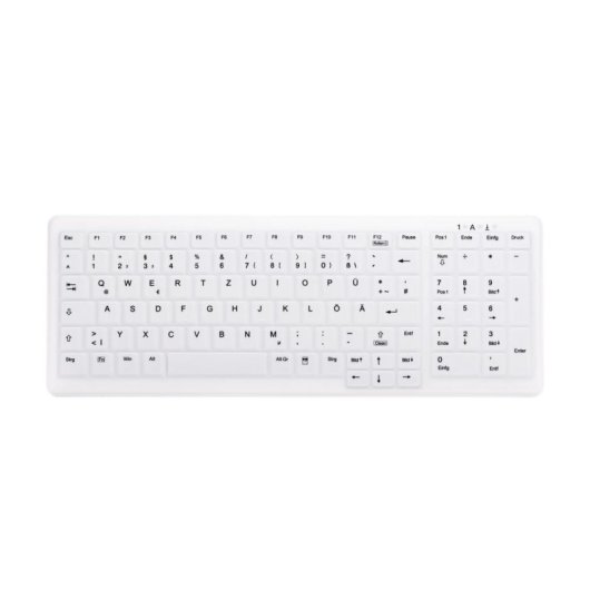 Clavier à ciseaux CHERRY AK-C7000 Layout DE sans fil et filaire médical blanc