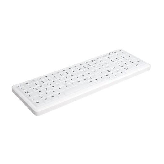 Clavier à ciseaux CHERRY AK-C7000 Layout DE sans fil et filaire médical blanc