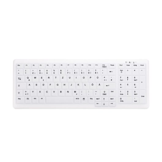 Clavier à ciseaux CHERRY AK-C7000 Layout DE sans fil et filaire médical blanc