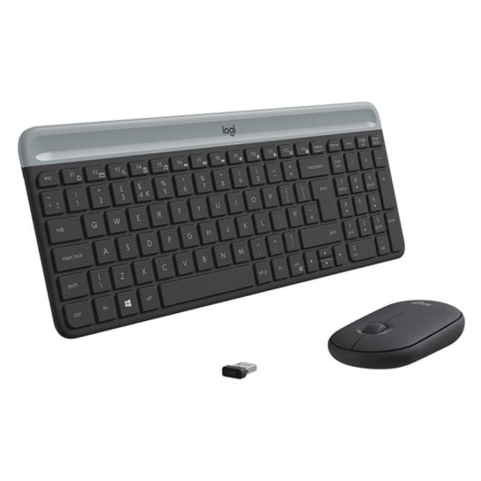 Teclado inalámbrico Logitech Slim MK470 Layout UK con ratón incluido
