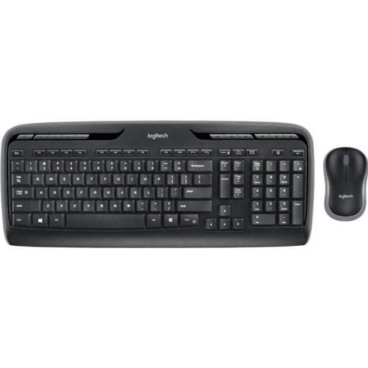 Clavier membrane Logitech MK330 Sans Fil QWERTZ Pack Souris Inclus