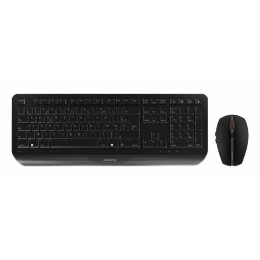 Teclado Cherry GENTIX Desktop AZERTY membrana sem fios com apoio de pulso e rato