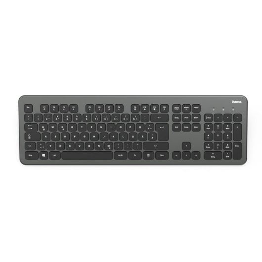 Teclado de membrana HAMA KW-700 Layout DE sem fios tamanho completo