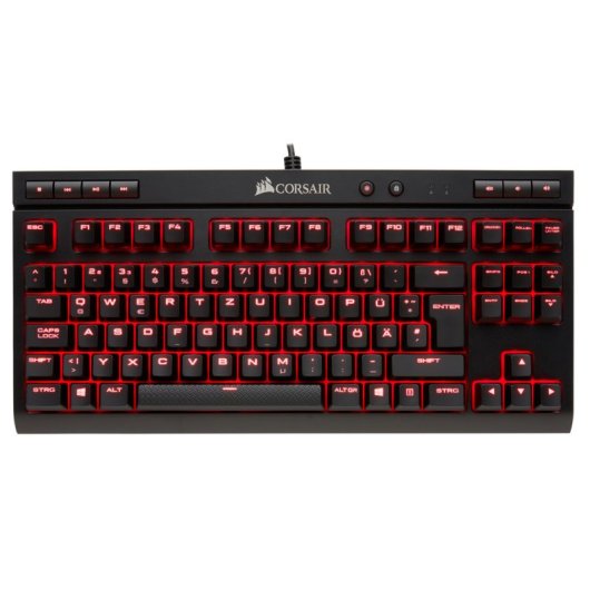 Clavier mécanique Corsair K63 Layout DE rétroéclairé LED Rouge gaming