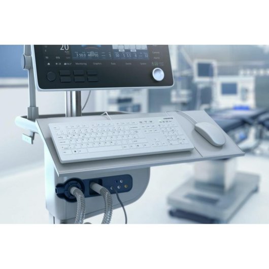 Tastatur Scherenmechanik CHERRY AK-C8112 QWERTZ Deutsch Wasserdicht Weiß