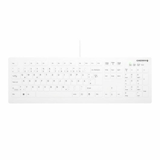 Tastatur Scissor CHERRY AK-C8112 QWERTZ Wasserdicht Medizinisch Weiß USB