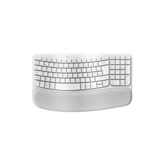 Tastatur Membran Logitech 920-012299 QWERTY Nordic Wireless Weiß ergonomisch