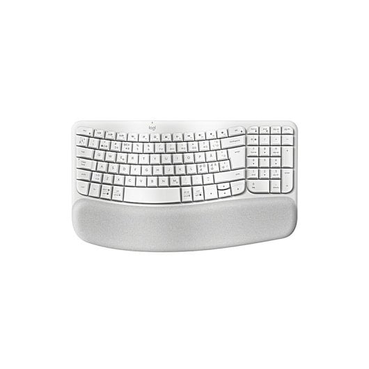 Tastatur Membran Logitech 920-012299 QWERTY Nordic Wireless Weiß ergonomisch