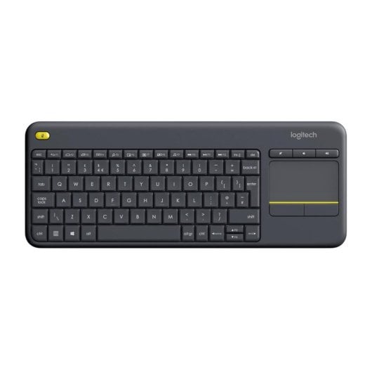 Teclado membrana Logitech K400 Plus Layout Nórdico sem fio touchpad integrado preto