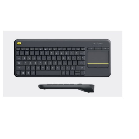 Teclado membrana Logitech K400 Plus Layout Nórdico sem fio touchpad integrado preto