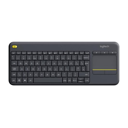 Teclado sem fio Logitech K400 Plus Layout HU touchpad integrado preto