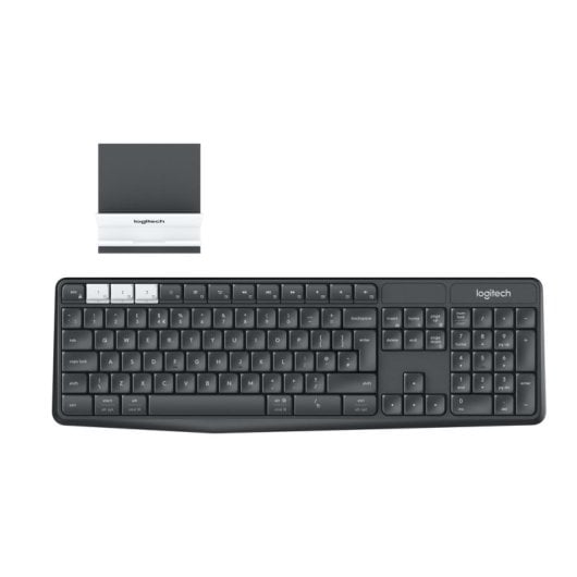 Teclado mecânico Logitech K375s Layout DE sem fios multifunções grafite branco