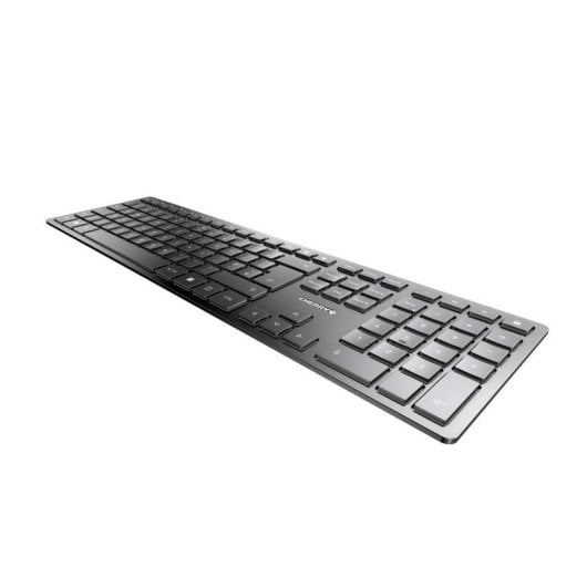 Tastatur Scherenmechanik CHERRY KW 9100 SLIM UK Layout kabellos Bluetooth RF Schwarz