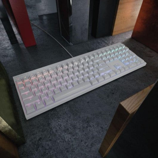 Tastatur mechanisch CHERRY MX 2.0S RGB QWERTZ Deutsch RGB-Beleuchtung Weiß