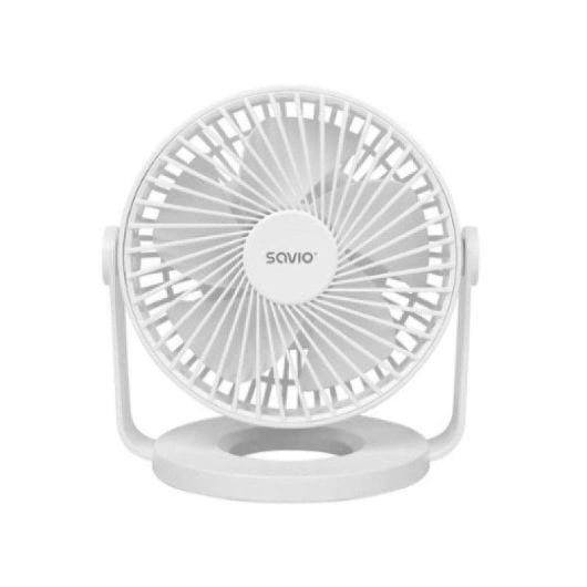 Ventilateur Savio AD-01 White USB-C 4 vitesses Batterie 4h Table