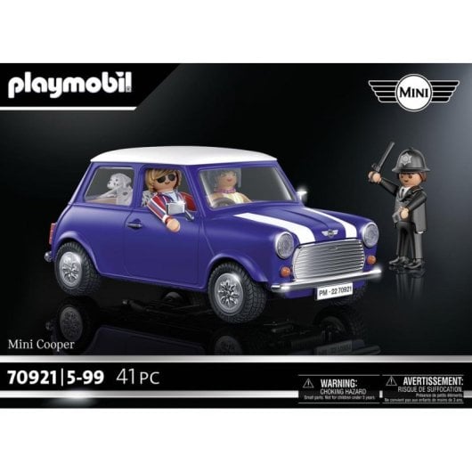 Carro Playmobil 70921 Azul Branco com 4 Figuras Incluídas