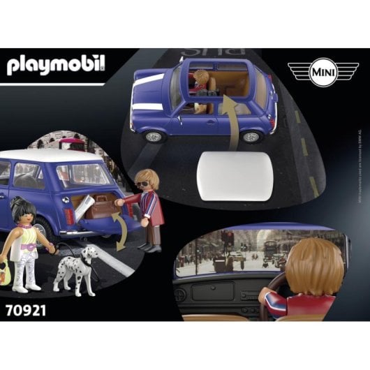 Carro Playmobil 70921 Azul Branco com 4 Figuras Incluídas