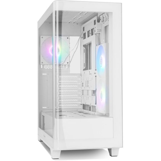 Boîtier PC NOX Hummer ETHER Midi Tower Blanc Verre Trempé USB-C
