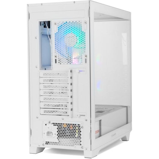 Boîtier PC NOX Hummer ETHER Midi Tower Blanc Verre Trempé USB-C