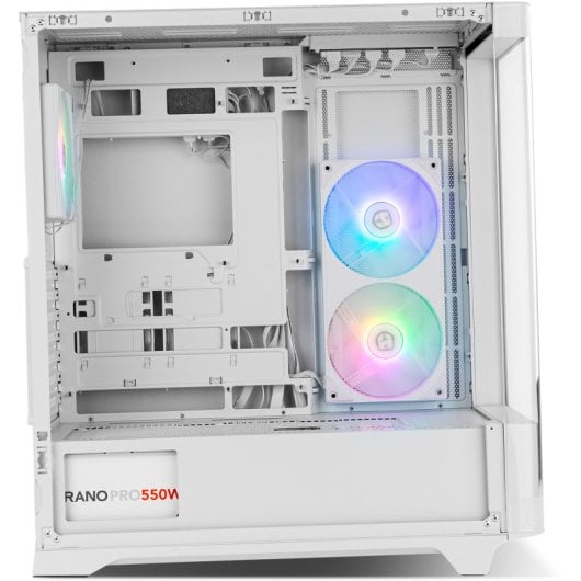 Boîtier PC NOX Hummer ETHER Midi Tower Blanc Verre Trempé USB-C