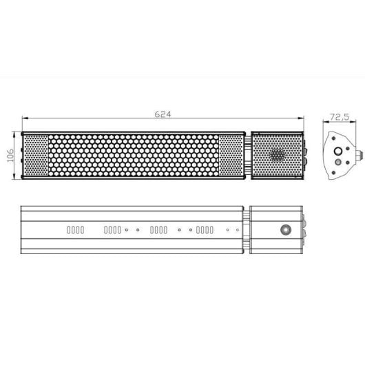 Terrassenheizer Activejet APH-IW2000 Wandmontage 2000W IP55 Fernbedienung