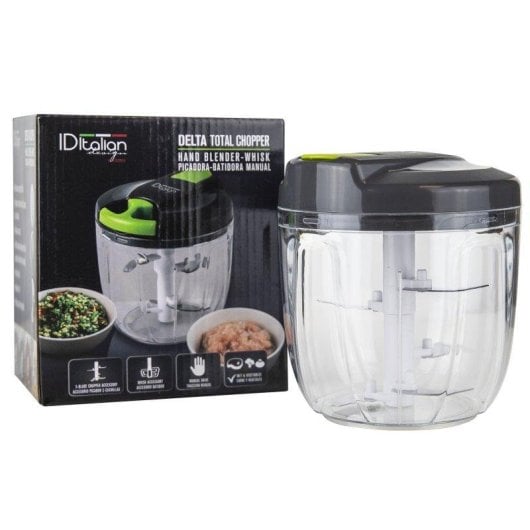 Zerkleinerer Italian Design Delta Total Chopper 900ml 5 Edelstahlklingen manuell