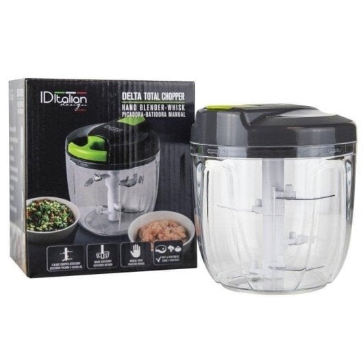 Hachoir manuel Italian Design Delta Total Chopper 900 ml 5 lames inoxydables
