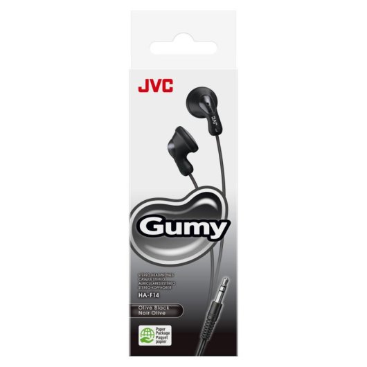 Auriculares JVC HA-F14 filaires jack 3,5 mm pour musique intra-auriculaires noirs