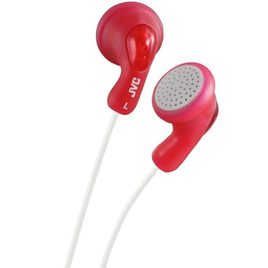 Écouteurs JVC HA-F14 filaires jack 3,5 mm pour musique rouge
