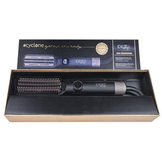Prancha de cabelo Italian Design Cyclone Digital Profissional Controle Digital Preto