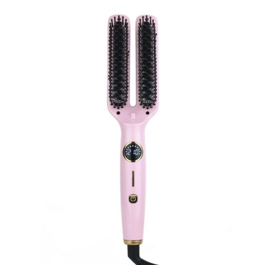 Escova Alisadora Italian Design Doble Revolt Brush Cerâmica Titânio LCD 55W