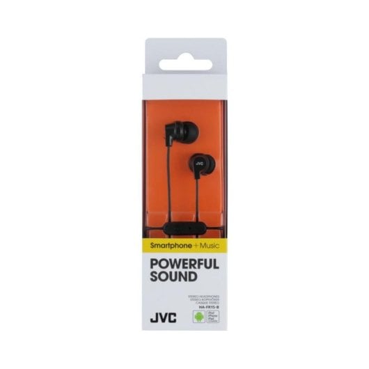 Auriculares JVC HA-FR15-B-E con cable Jack 3,5 mm para musique et appels micrófono noir