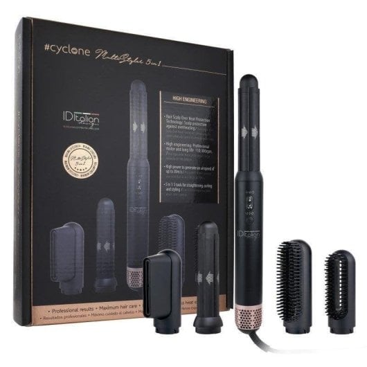 Multi-Haarstyler Italian Design Cyclone Multi Styler 1200W Coanda 6 Temperaturstufen 5 Aufsätze