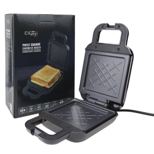 Sanduicheira Italian Design 600W compacto superfície antiaderente luz indicadora