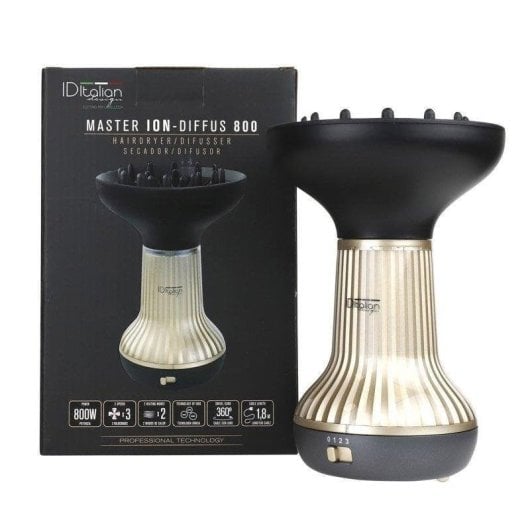 Secador de Cabelo Italian Design MASTER ION-DIFUSS 800 Com Difusor Integrado 800W 3 Modos Ergonómico Preto