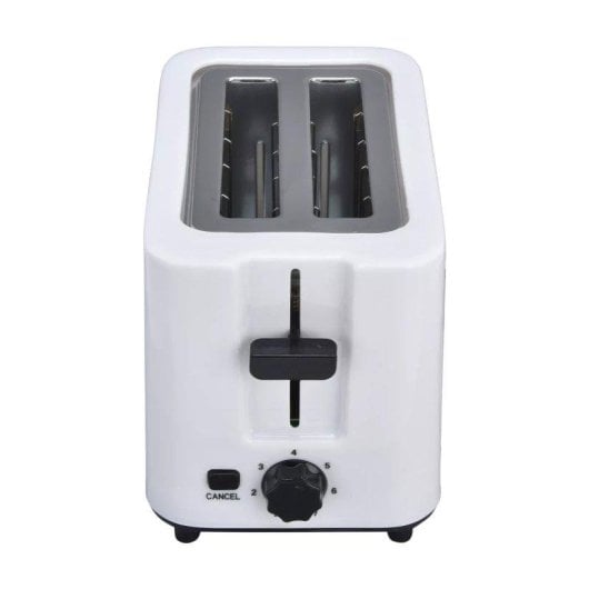 Grille-pain Italian Design Dual 700W blanc acier 2 tranches 7 niveaux