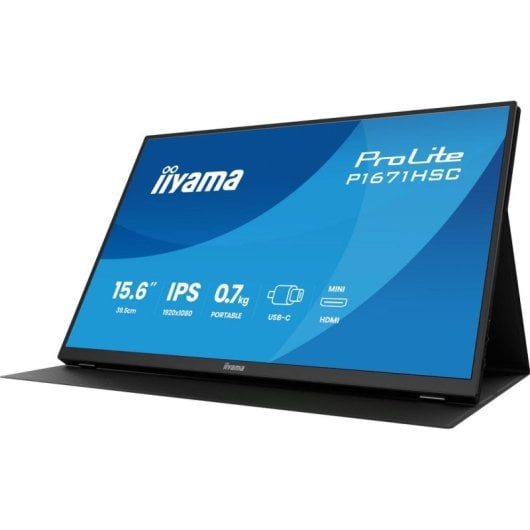 Monitor iiyama ProLite P1671HSC-B1 15,6" FullHD 60Hz IPS 3ms Lautsprecher USB-C HDMI