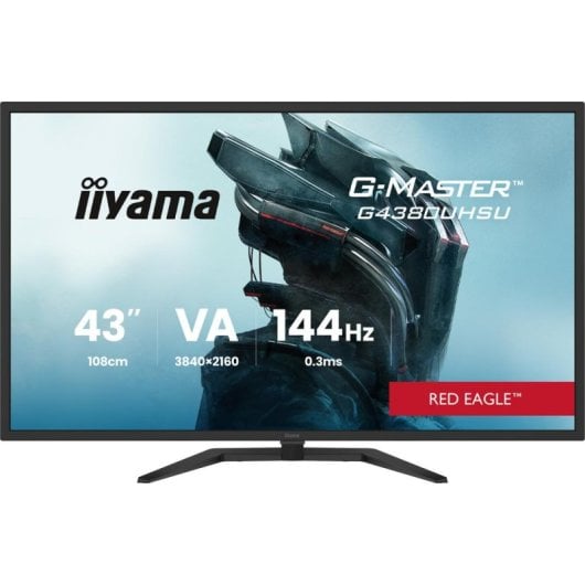 Monitor iiyama G-MASTER G4380UHSU-B2 43" UltraHD 4K 144Hz VA Flach HDR400 0,3ms USB-C