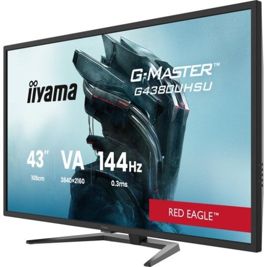 Monitor iiyama G-MASTER G4380UHSU-B2 43" UltraHD 4K 144Hz VA Flach HDR400 0,3ms USB-C