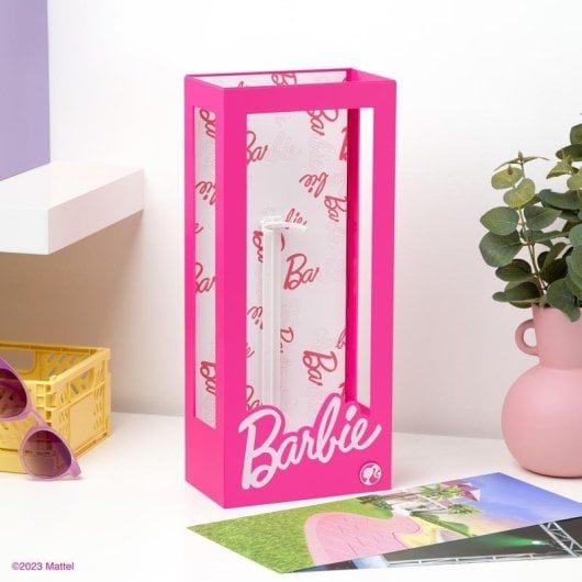 Licht Nachtlicht Paladone Barbie Doll Display Case rosa USB AA batteriebetrieben