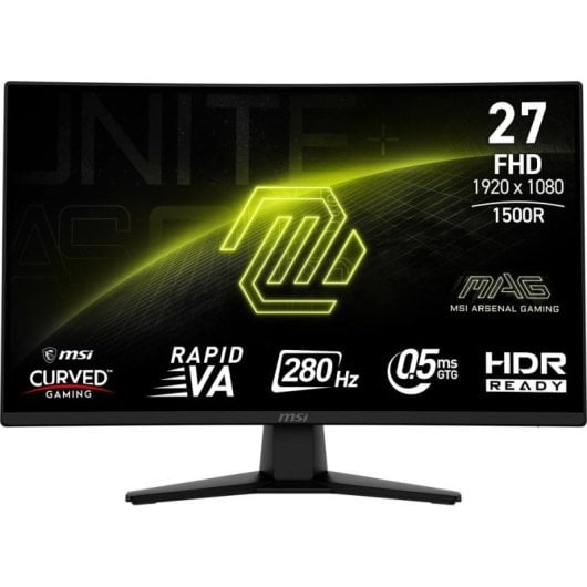 Monitor MSI MAG 274CXF 27" FullHD 280Hz Rapid VA Curvo HDR 0,5ms