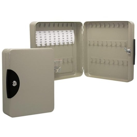 Caja guardallaves Bismark 319902 metálica 54 llaves negra y gris