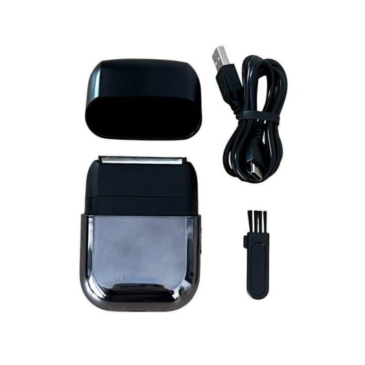 Rasoio Elettrico Viso Kocos Ares Mini Senza Filo 100 min Impermeabile 3 Lame