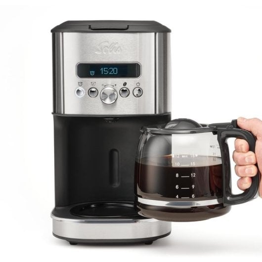Cafeteira Semi-Automática Solis Aroma Brewer 1,7L Aço Temporizador e Multicápsulas