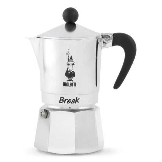 Kaffeemaschine Moka Bialetti Break 1 Tasse Aluminium Silber Nylon-Griff