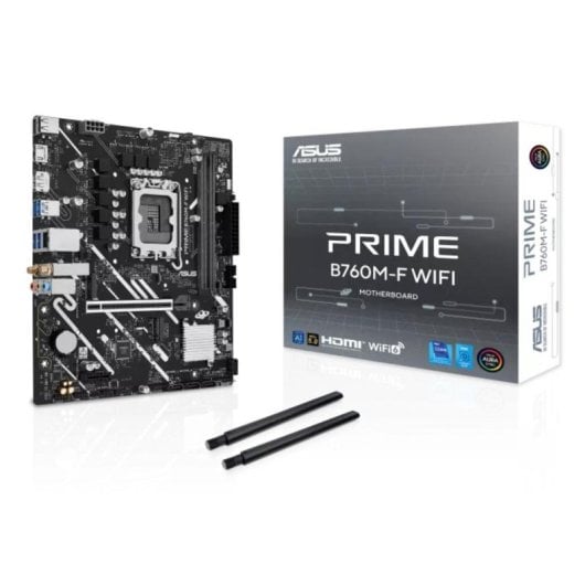 Placa Base ASUS PRIME B760M-F WIFI B760 LGA 1700 DDR5 Micro ATX WiFi 6 2.5GbE M.2 RAID RGB
