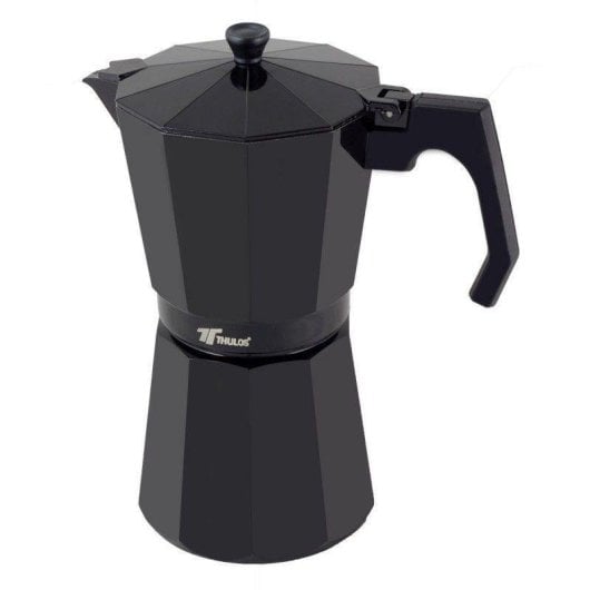 Kaffeemaschine Moka Thulos TH-BKCI12T 12 Tassen Aluminium Induktion schwarz