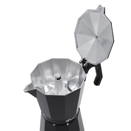 Kaffeemaschine Moka Thulos TH-BKCI12T 12 Tassen Aluminium Induktion schwarz