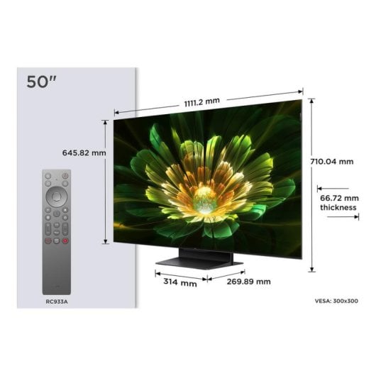 TV TCL QD-Mini LED C79K 50" 4K UHD Smart TV Google TV HDR10