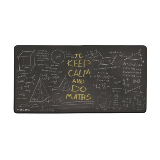 Tapis de souris Natec Maths 400x800 mm imperméable noir blanc jaune